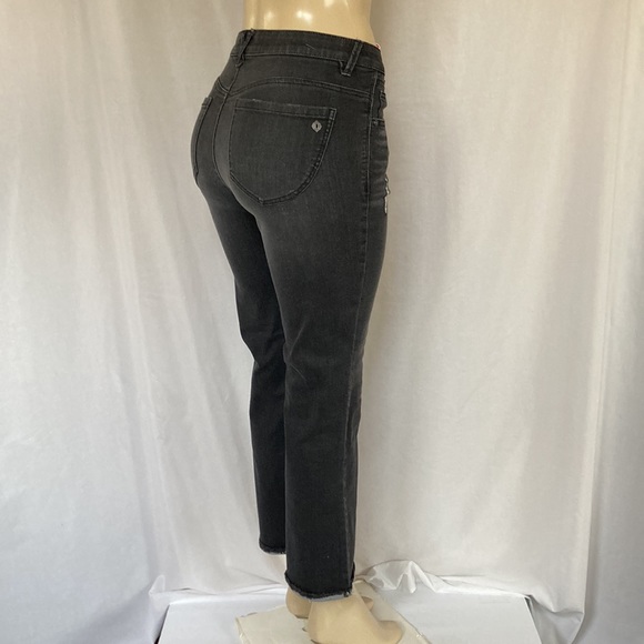 DEMOCRACY Jeans Vintage Gray Wash Fray Hem Size 6 Itty Bitty Boot Cut - Picture 7 of 11